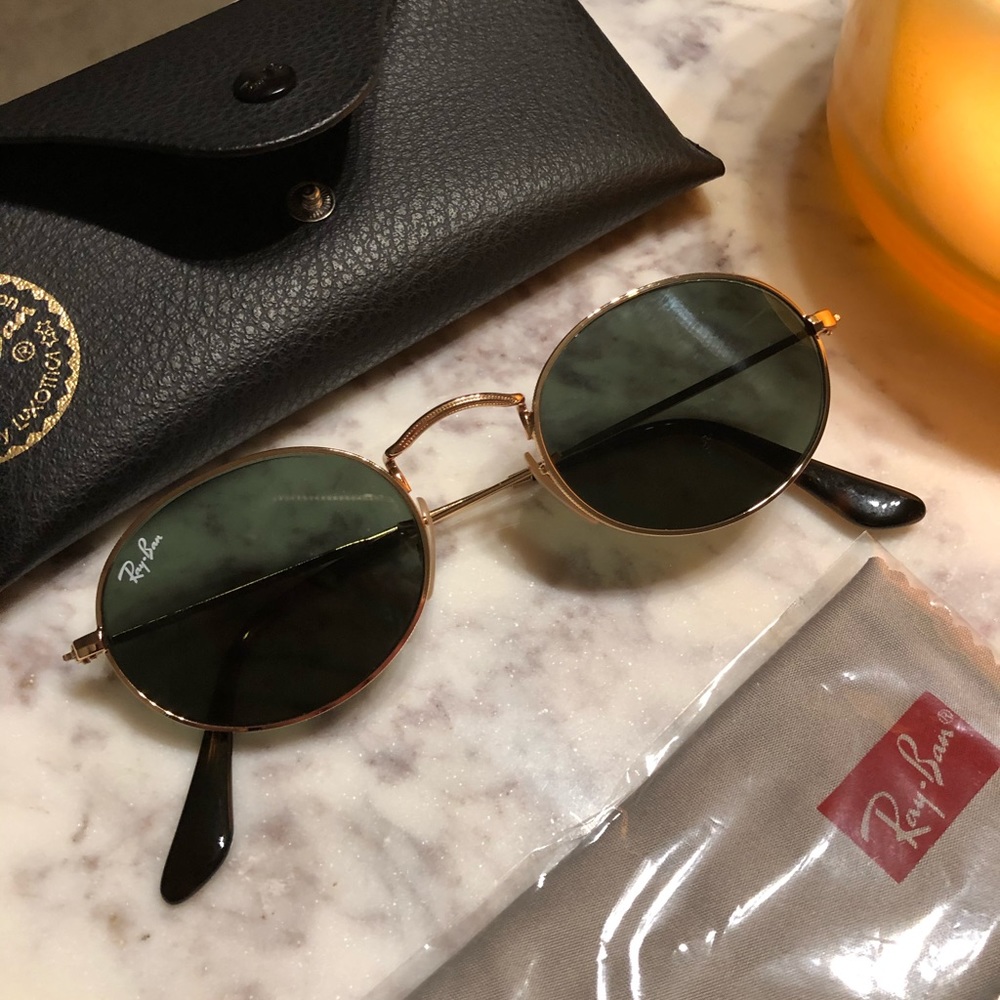 Ray ban oval gold/green classic G-15